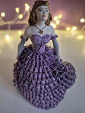 Franklin Mint Lady Figurine Amethyst, February Collectible