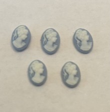 8x6mm Oval Blue Cameo Stones
