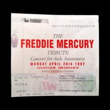 Queen Freddie Mercury Tribute Concert Ticket Stub 1992 Wembley Stadium UK (Ex+)