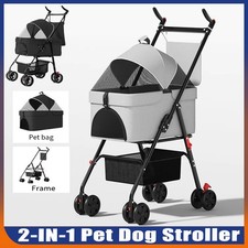 Folding pet stroller dog - pet, puppy