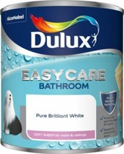 Dulux Easycare Bathroom Paint Soft Sheen 2.5L Pure Brilliant White Walls Ceiling