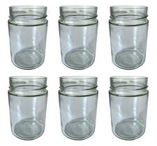 6x Decorative Jars Glass Vases Table Decorations Clear Round Large