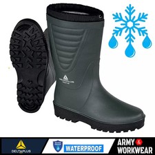 Delta Plus Thermal Fur Lined Wellington Boots Waterproof Mucker Wellies Welly
