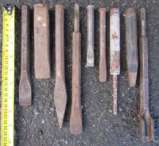 Job Lot of Stone Masonry Chipping Tools Builders Tools Incl SDS