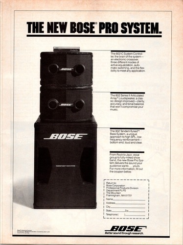 1983 bose speakers 802 - 1983, •