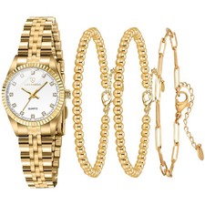 Gold Womens Watch Set, 18K
