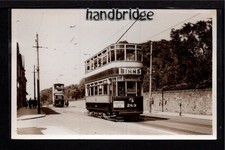Elswick, 2 Trams in Road Scene - near Newcastle upon Tyne - real photographic pc