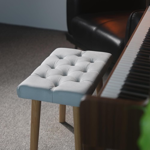 Velvet upholstered piano - velvet,