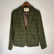 Christiano Baldinucci Green Tweed Check Jacket Womens UK 12 Country Blazer
