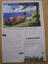 DUNLOP THE CLASSIC RANGE HERITAGE TYRES LEGEND LIVES ON 1999 ADVERT A4 FILE 23