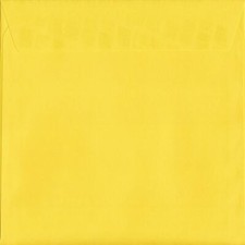 Canary Yellow 220mm x 220mm Peel/Seal 120gsm Square Coloured Envelopes
