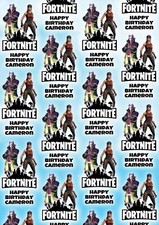 FORTNITE Personalised Birthday Gift Wrap - Fortnight Birthday Wrapping Paper D3
