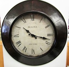 BULOVA LARGE WALL CLOCK 18" IN