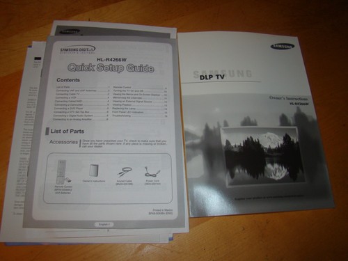 Samsung dlp owner manual - samsung,
