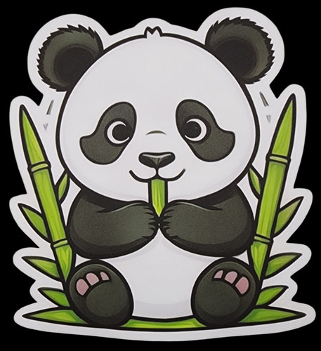 Panda waterproof car decal - panda,