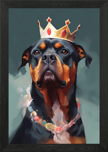Rottweiler dog dainty framed - rottweiler,