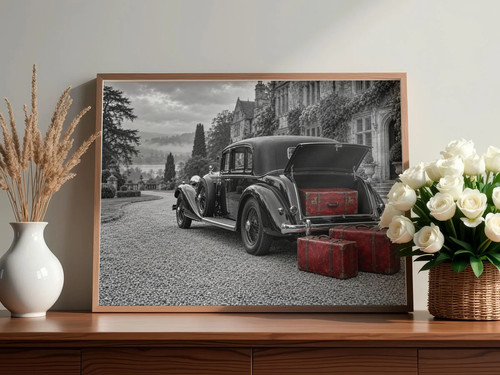 Vintage black car - vintage,