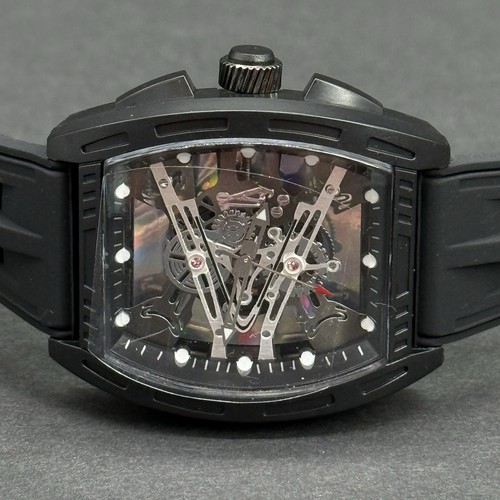 Mens black tonneau quartz - mens,