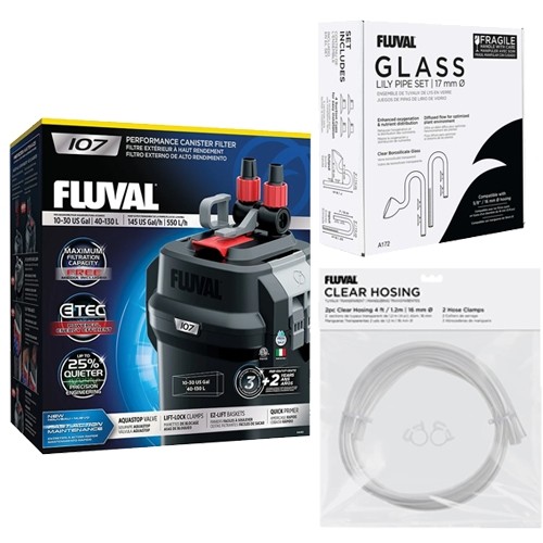 Fluval 107 canister filter - canister, &