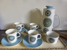 Retro Vintage Coffee Set Aztec design (J G Meakin) serves 4