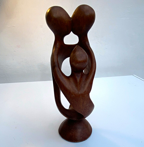 Hand carved wooden abstract - wooden,