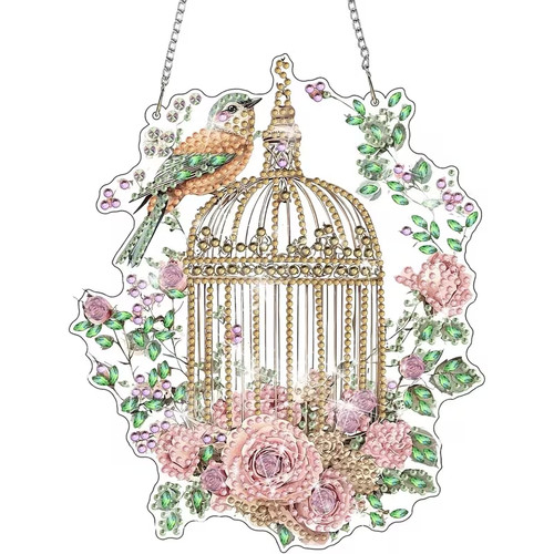 Diamond art bird cage - diamond,