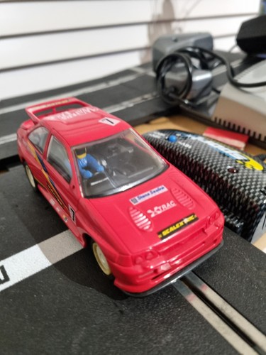 Scalextric vintage red ford - scalextric,