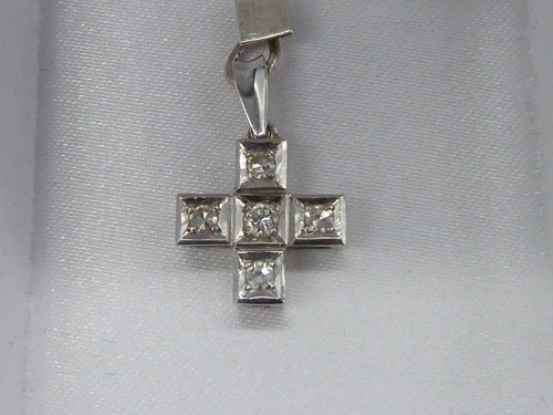 Modern diamond set cross