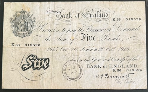 Bank england white 5 - **bank, of