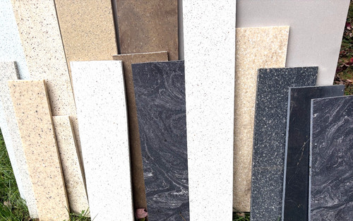 Lot corian pieces totaling - of,