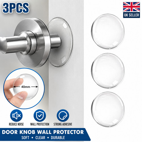 3pcs clear rubber - 3pcs, knob