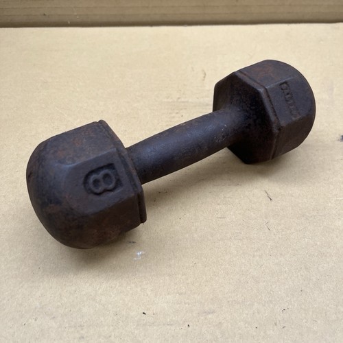 Vintage cast iron dumb bell - vintage,
