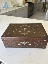 Antique slope writing box with - antique,