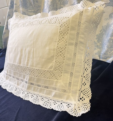 Antique white drawn thread - antique,