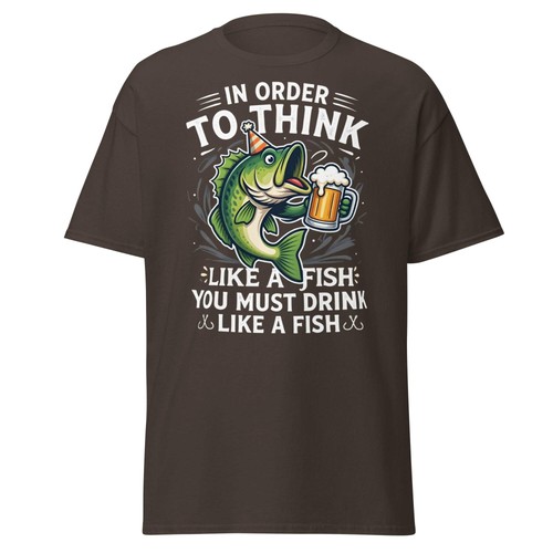 Funny drink like fish - funny, a