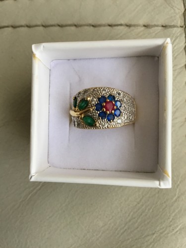 Rubine sapphire ring 14k - rubine,