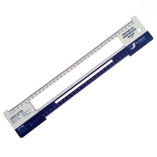 Postal template ruler - template, royal
