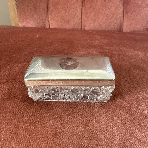 Vintage glass crystal trinket - vintage,