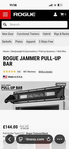 Rogue jammer pull bar - bar, wall