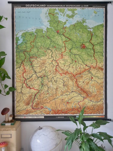 Vintage school wall map - vintage, |