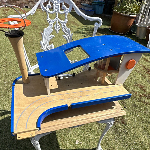 Wooden pre school toy - wooden, garage