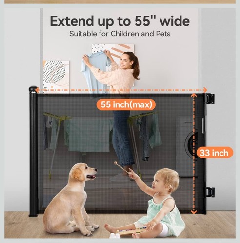 Comomy retractable baby gate - baby,
