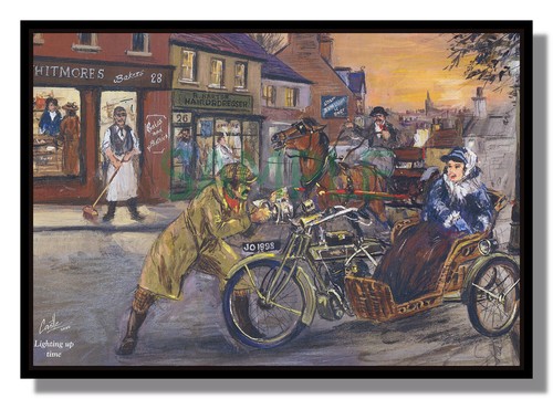 Twin veteran motorcycle - a, v-