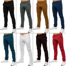Enzo mens chino trousers - chino, slim