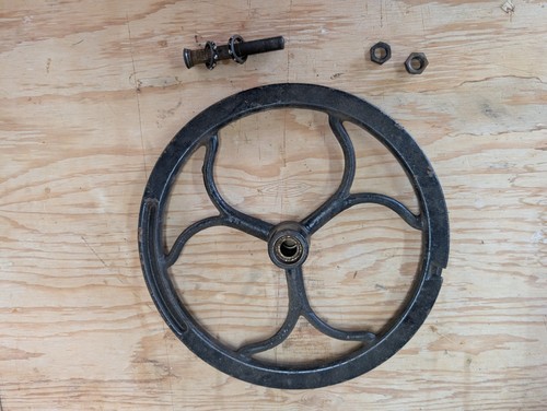 Antique cast iron - cast, flywheel