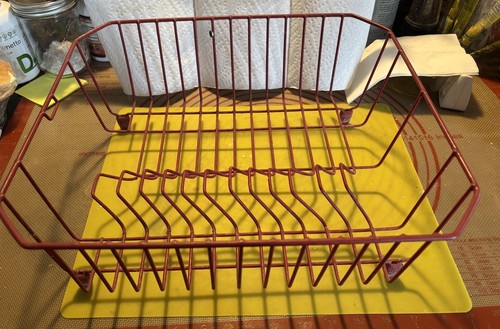 Vintage large red - red, rubber