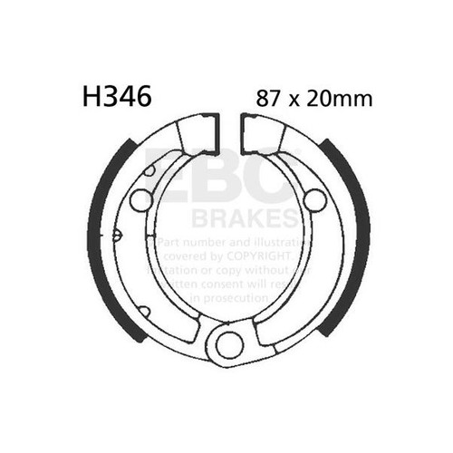 Ebc brake shoe - brake, front