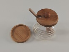 Apomoons honey jar with dipper - jar,