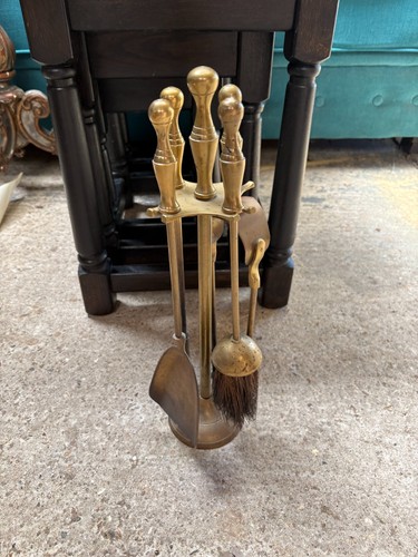 Vintage brass companion set - vintage,