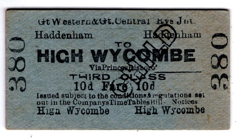 Railway ticket great western - ticket:,